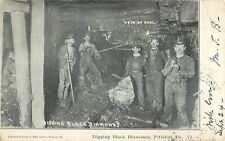 Miners Digging Black Diamonds Pittston PA Mine Coal Mining Vintage 1906 Postcard picture