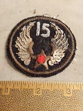 n WWII 15th Air Corps Force Theater Made Bullion Patch Little Metal Discs picture