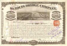 St. Louis Bridge Co. - 1890's dated Bridge & Railroad Stock Certificate - Railro picture