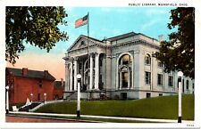 Public Library in Mansfield Ohio OH 1920s Postcard Unused I. Robbins & Son picture