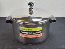 VTG Farberware 4 Qt Sauce Pot Pan Lid USA Stainless Aluminum Clad Double Handles picture