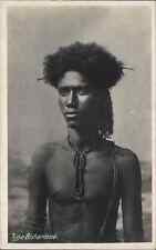 Type Bishari Tribe Indigenous African Man Vintage Real Photo Postcard picture