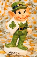 ☘️ HAPPY ST PATRICKS DAY Cute Irish Elf Pixie Boy Angel Figurine Napco Ireland picture