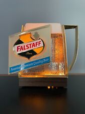Falstaff Beer Mug Sign BUBBLING vintage Lighted mid century man cave BREWERIANA picture