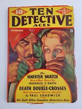 Ten Detective Aces Pulp Magazine November 1934 Rafael DeSoto Menace GGA Cover picture