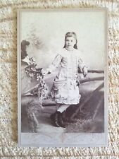 LITTLE GIRL,CANANDAIGUA,NY.VTG 1800'S CABINET CARD PHOTO*CP1 picture