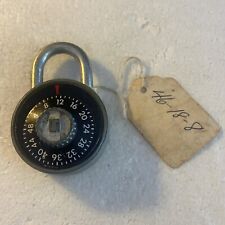 Vintage Slaymaker Combination Padlock Black With Combination #A596 USA picture