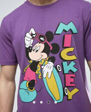 Asos Vintage Style Disney Mickey Mouse Shirt Skate Board 90s M Purple Skateboard picture