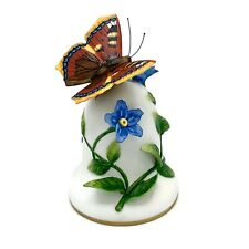 Brian Hargreaves Porcelain BUTTERFLY BELL 1984 Tortoiseshell MINT w COA Box picture