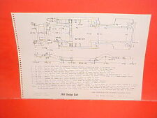 1961 DODGE DART SENECA PIONEER PHOENIX CONVERTIBLE SEDAN FRAME DIMENSION CHART picture