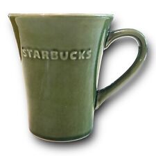 Starbucks Green Raised Lettering Coffee Mug Cup Vintage picture