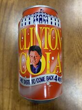 Unopened 12 Ounce Can Of Clinton Cola, One Taste To Come Back 4 More picture