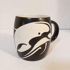 Marineland Black White Coffee Mug Dolphin  Nautical Y2K Ocean  picture