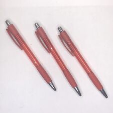 500 Piece Translucent Red Comfort Grip Plastic Retractable Pens Black Ink picture