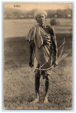 c1940's Arrow Bow Archer Man Taking Photo A. Bhil Mumbai India Unposted Postcard picture