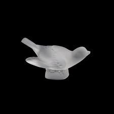 Lalique Crystal Sparrow With Head Up & Wings  Out Figurine or Paperweight picture