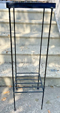 WROUGHT  IRON STAND 40 INCHES TALL 12 INCH X 12 INCH TOP HEAVY picture
