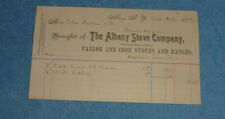 1886 Albany Stove Company Parlor & Cook Stoves NY Billhead picture