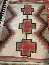 Navajo Saddle Blanket Eye Dazzler Circa 1910 55.5” X 34” picture