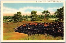 VINTAGE POSTCARD DEVIL's THROAT AT HAWAII NATIONAL PARK HAWAII EARLY c. 1940s picture