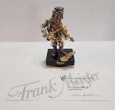 Frank Meisler Israel Jewish Orchestra Fiddler Metal Sculpture Figurine With COA picture