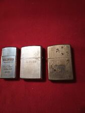 Vintage Zippo Lighters, 5 Barrel Unique Silver Lot Of 3 🔥 picture