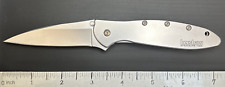 Kershaw LEEK 1660 Stainless SpeedSafe Plain Edge Blade USA EXL USED Condition picture