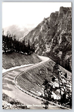 Beartooth Mountain To Yellowstone Park From Highway RPPC Vintage Postcard picture