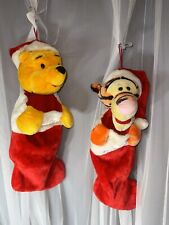 DISNEY STORE WINNIE THE POOH AND TIGGER TOO CHRISTMAS STOCKING PLUSH 3D 19” picture