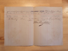 ANTIQUE Cuban Cuba Letter 1867 Slave Chinese Working Contract SLAVERY DOCUMENT picture
