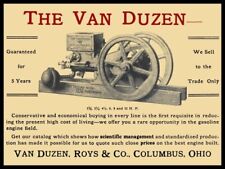 1912 Van Duzen Gas Engines of Columbus, OhiO NEW METAL SIGN: 9x12