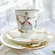 Imperial Porcelain Lomonosov Ballet Cinderella Cup Saucer Cake Plate Trio Set picture