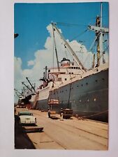 Postcard Mobile Alabama State Docks Stevedores Loading Seagoing Ships picture