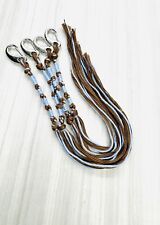TZITZITS W/Clips, Brown And Light Blue picture
