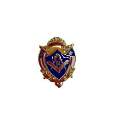Masonic Crest Lapel Pin Compass Mason 