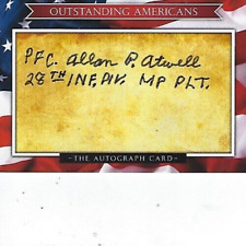 ALLAN P. ATWELL SIGNED OUTSTANDING AMERICANS AUTOGRAPH CARD - 28TH INF DIV WW2 picture
