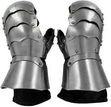 Medieval Arm Gauntlets Gloves Steel Finger Armor SCA LARP Combat Warrior Costume picture