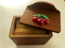 Farmhouse Wood Recipe Box Berries Jubilee Kitchen - Dividers Recipe Cards 7x5x4 picture