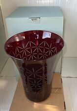 PARTYLITE GARNET HURRICANE CANDLE HOLDER, ETCHED GLASS  P90513 picture