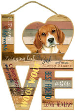 Beagle Love Word Art Wood Cut Out 8