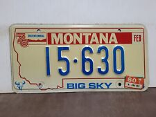 1980 Montana License Plate Tag Original. picture