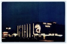 c1950's Earl Carrol Theater Night View Los Angeles California CA Postcard picture