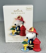 Hallmark Ornament PEANUTS Spotlight on Snoopy Firefighter 12th In Series 2009 picture