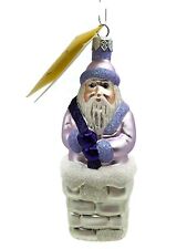 Patricia Breen Here Comes Santa Claus Lavender Chimney Christmas Tree Ornament picture