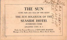1931 ADVERTISEMENT THE SUN SOLARIUM SEASIDE HOTEL NOTATIONS OF SHARES BOUGHT A9 picture