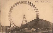 France 1911 Paris La Grande Roue Postcard 10c stamp Vintage Post Card picture