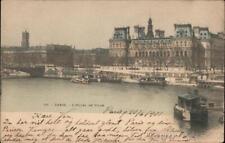 France 1901 Paris-L'Hotel de ville Postcard 10c stamp Vintage Post Card picture