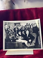 Press Photograph Yalta Conference Roosevelt Churchill Stalin Livadiya 1945 picture