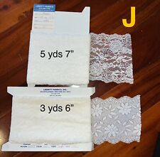 Lot Vintage Wide Laces Lace White NYC  8 Yds Total Bridal Lingerie Crafting picture