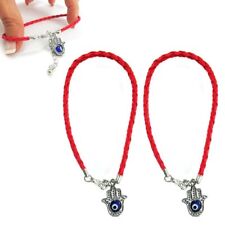 2PC Lucky Hamsa Kabbalah Red String Bracelets Evil Eye Bangle Protection Amulet picture